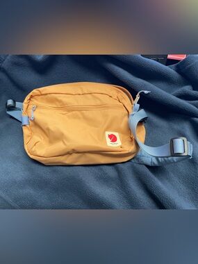Fjallraven Ochre Waist Pack with Light Blue Strap